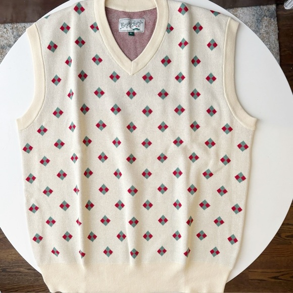 Bogey Boys by Macklemore Men’s Diamond Sweater Vest Size XL New Banana Yellow - Picture 1 of 7